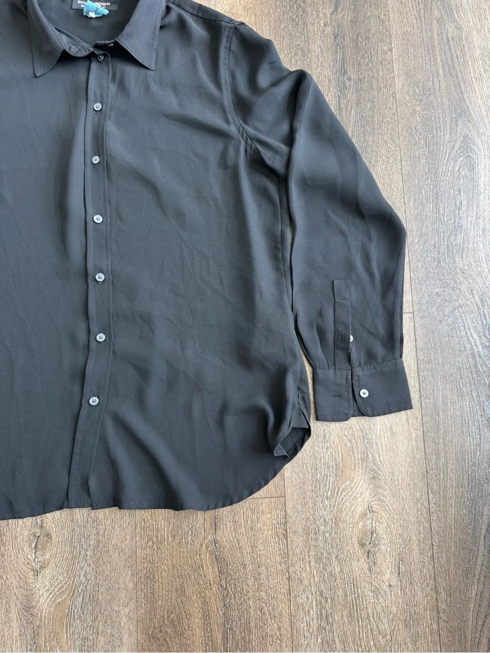 Banana Republic Black Women’s Long-Sleeve Dress Shirt Dillon Classic Fit Size M